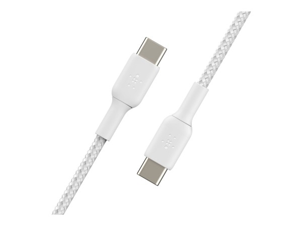 Belkin CAVO INTRECCIATO DA USB-C A USB-C 2.0 1M - 1 m - USB C - USB C - Bianco
