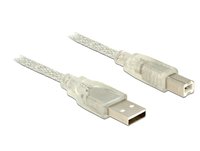 Delock 83894 - 2 m - USB A - USB B - USB 2.0 - Maschio/Maschio - Trasparente