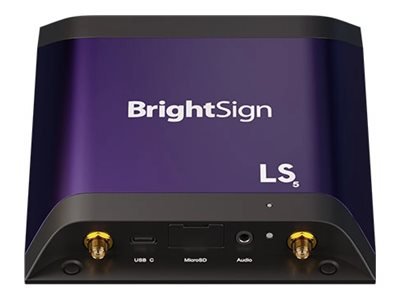 BrightSign LS445 - Nero - Porpora - M2TS - MKV - MOV - MP4 - MPG - TS - BMP - JPEG - PNG - H.264 - H
