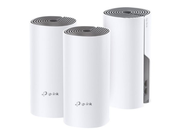 TP-LINK Deco E4 (3-pack) - Bianco - Grigio - Interno - Sistema Mesh - LAN - WLAN - Dual-band (2.4 GH