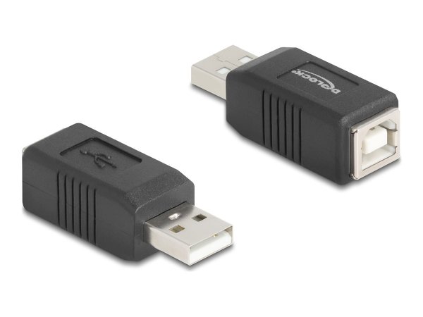 Delock Adapter USB 2.0 A Stecker zu B Buchse - Adattatore - Digitale/dati