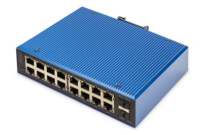 DIGITUS Switch industriale 16+2 porte L2 gestite Gigabit Ethernet PoE - Gestito - L2 - Gigabit Ether