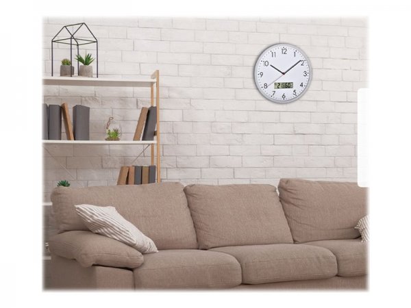 TFA 60.3048.02 - Parete - Digital clock - Rotondo - Bianco - Plastica - Vetro
