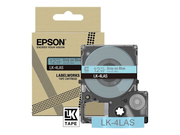 Epson LK-4LAS - Grigio - Azzurro - Trasferimento termico - LabelWorks LW-C410 - 1,2 cm