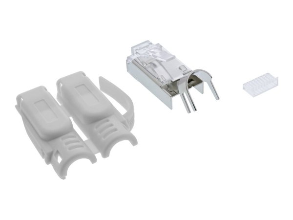 InLine Connettore a crimpare Cat.6A RJ45 schermato - grigio - 100pz.