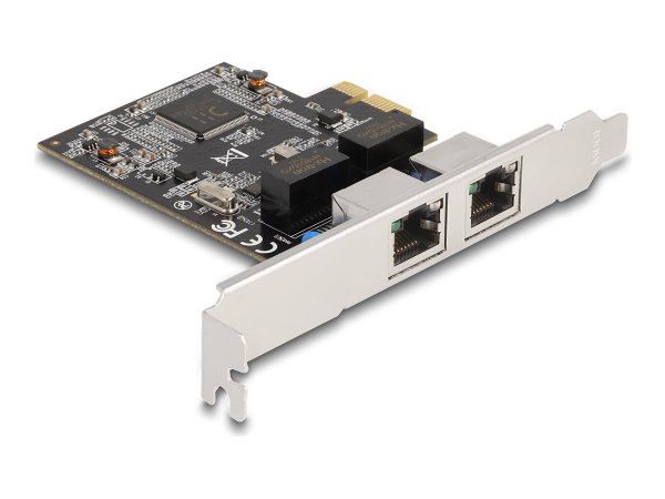 Delock Scheda PCI Express x1 per 2 x RJ45 Gigabit LAN - PCI Express - RJ-45 - Argento - PC - 1 pz -