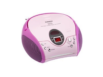 Lenco SCD-24 - Digitale - FM - Lettore - Ripeti - Rosa - Telescopic