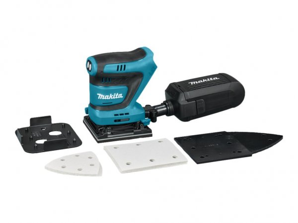Makita DBO480Z - Levigatrice orbitale casuale - Morsetto/Velcro - Nero - Blu - 11000 OPM - 14000 OPM