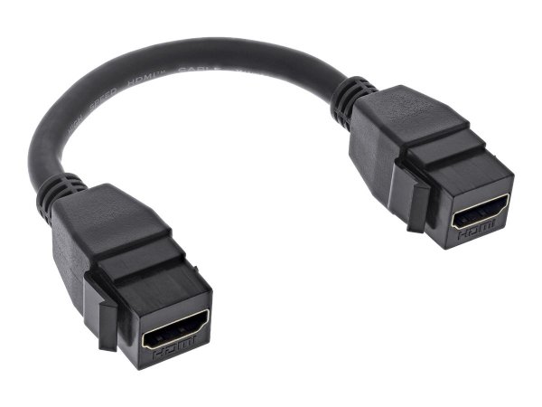 InLine HDMI 2x Cavo Keystone 4K/60Hz - HDMI A femmina/femmina - nero - 0,2m