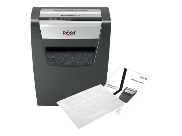 Rexel Momentum X410 - Taglio a particelle - 4 x 28 mm - 23 L - 225 fogli - 62 dB - Pulsanti