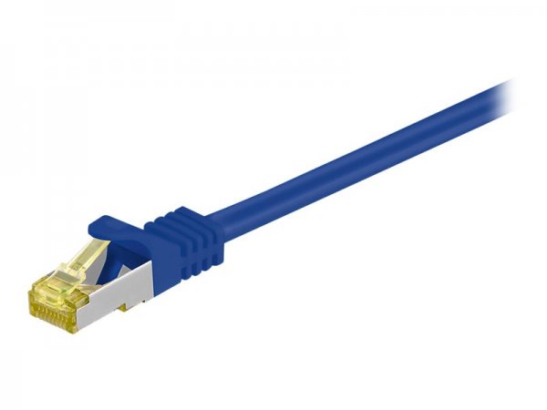 Goobay RJ-45 Patchkabel Cat 6.a S/FTP PiMF mit Cat.7 Rohkabel blau 500 - Cavo - Rete