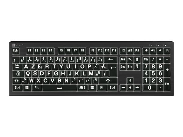 Logickeyboard LKB-LPWB-A2PC-FR - Full-size (100%) - Cablato - USB - Tasto con meccanismo a forbici -