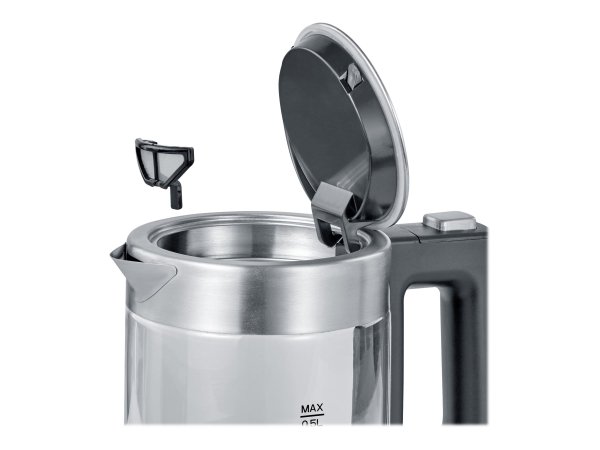 SEVERIN WK 3472 - 0,5 L - 1100 W - Argento - Vetro - Acciaio inox - Indicatore del livello dell'acqu