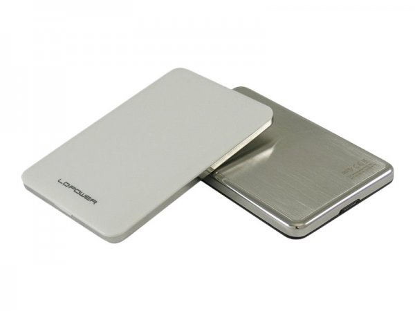LC-Power LC-25U3-7W - 2.5" - SATA - Seriale ATA II - Serial ATA III - 5 Gbit/s - Alluminio - Bianco