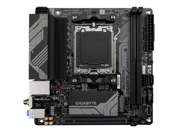 Gigabyte A620I AX Scheda madre - Supporta CPU AMD Ryzen 8000 - VRM digitale a 5+2+1 fasi - fino a 64