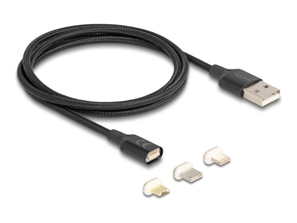 Delock USB Ladekabel Set Magnetisch 3 in 1 - Cavo/adattatore - Digitale/dati