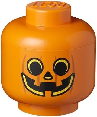 Room Copenhagen LEGO Storage HEAD"Kuerbis" mini orange/schwarz