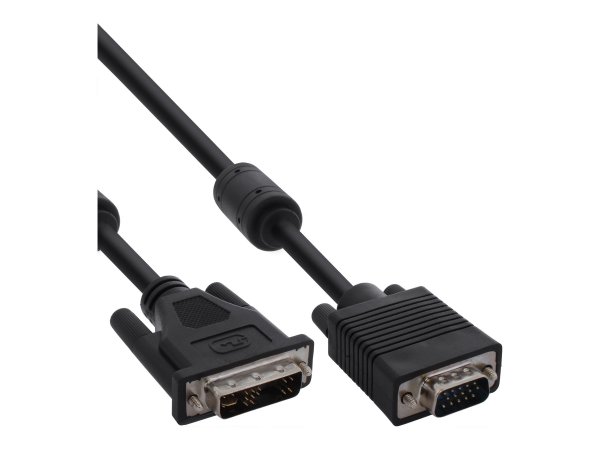 InLine Cavo DVI-A 12+5 maschio a VGA 15pin HD maschio - 5m - Analogico - nero
