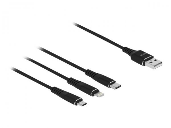 Delock USB Ladekabel 3 in 1 für Lightning Micro Type-C - Cavo - Digitale/dati