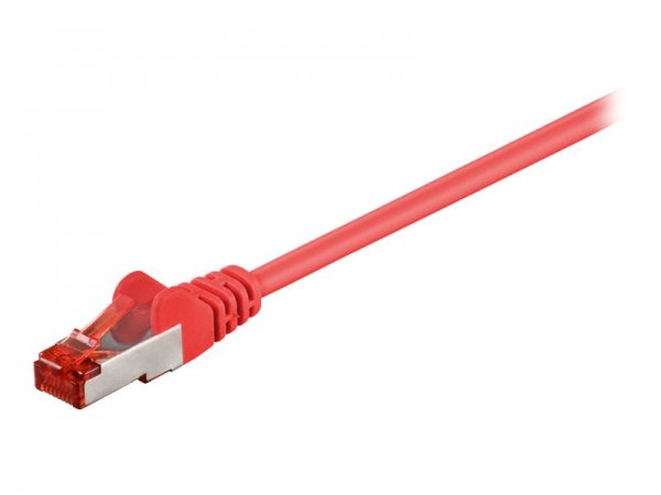 Goobay Patch-Kabel Cat6 rot S/FTP 2xRJ45 LSOH CU - Cavo - Rete