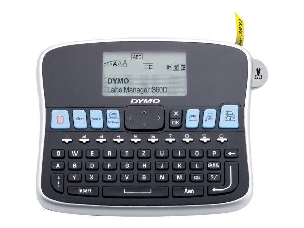 Dymo LabelManager ™ 360D QWZ - QWERTZ - D1 - Trasferimento termico - 180 x 180 DPI - 12 mm/s - Cabla