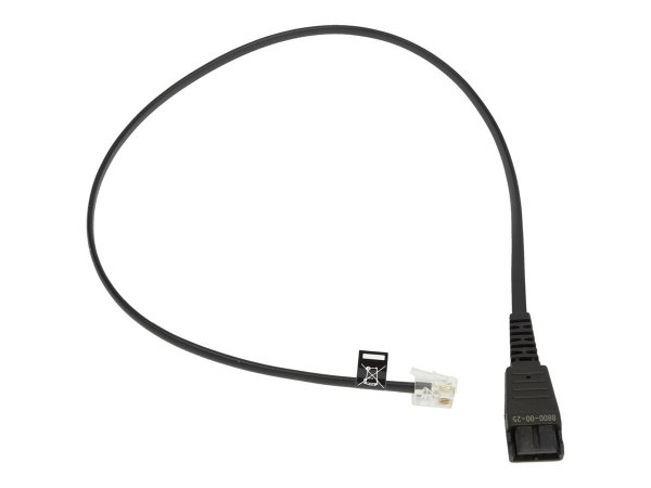 Jabra 8800-00-25 - 0,5 m - QD - RJ-10 - Nero - Maschio - Maschio