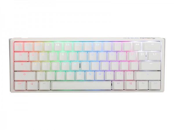 Ducky One 3 Mini Pure White - Mini - Cablato - USB - Interruttore a chiave meccanica - LED RGB - Bia