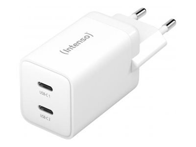 Intenso POWER ADAPTER 2XUSB-C GAN/7804012 - Interno - AC - 20 V - Bianco
