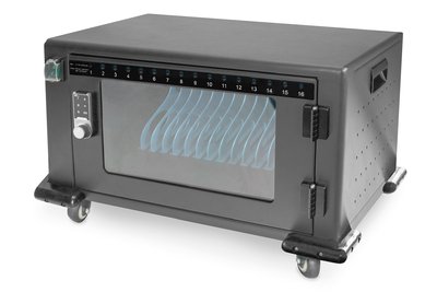 DIGITUS Armadio di ricarica mobile per 16 tablet fino a 13 pollici - USB-A - Libera installazione -