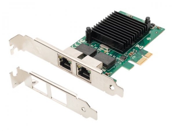 DIGITUS PCI-E Network Card - Cablato - PCI Express - 1000 Mbit/s - Nero