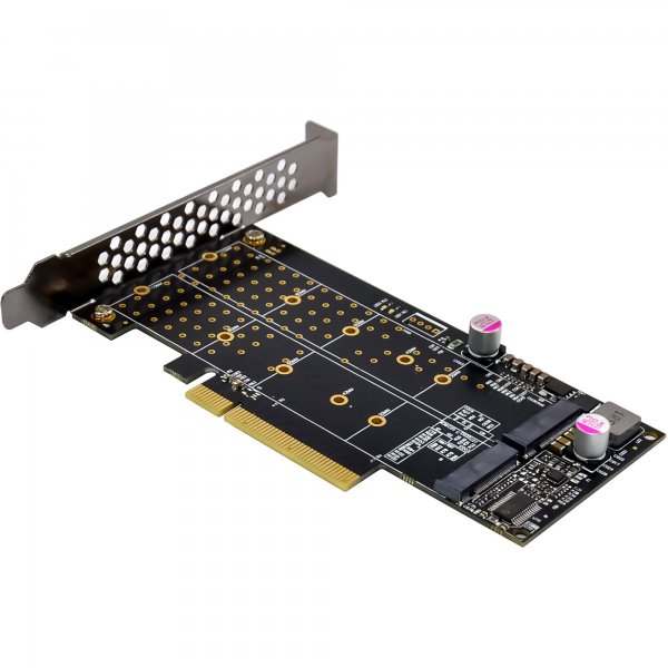 InLine Scheda PCI Express a 2x NVMe M.2 Key M interni - Biforcazione - PCIe x8