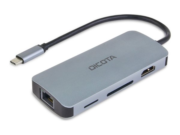 Dicota D USB-C 8-in-1 Multi Hub 4K PD 100w silver