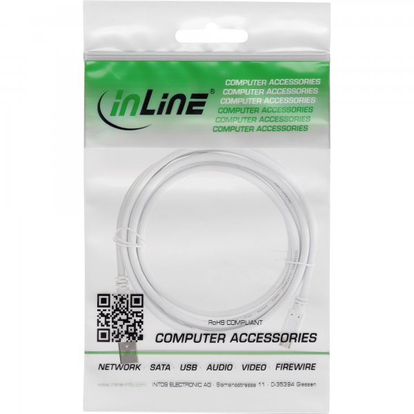 InLine Cavo Micro-USB 2.0 - da spina USB-A a spina Micro-B - bianco - 2 m