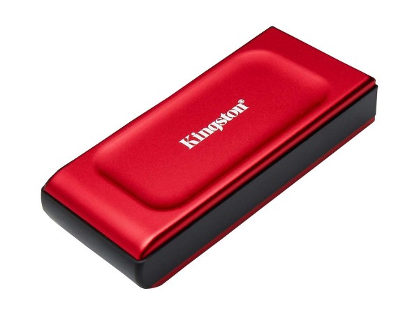 Kingston XS1000 - SSD - 1 TB - esterno (portatile) - USB 3.2 Gen 2 (USB-C connettore) - rosso - KING