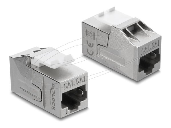 Delock Keystone Modul Kupplung RJ45 Buchse zu Cat.6a geschirmt - Rete - CAT 6a