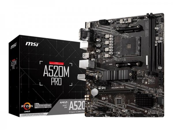 MSI A520M Pro Micro-Atx Am4 Amd A520 - Scheda madre - AMD socket AM4 (Ryzen)