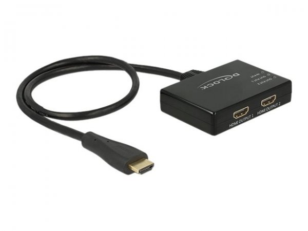Delock 87700 - HDMI - 2x HDMI - Nero - 0,6 m - 3840 x 2160