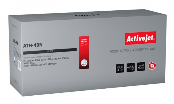 Activejet ATH-49N Toner Replacement HP 49A Q5949A Canon CRG-708 Supreme - Compatibile - Unità toner