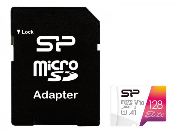 Silicon Power Elite - 128 GB - MicroSDXC - Classe 10 - UHS-I - 100 MB/s - Class 1 (U1)