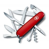 Victorinox Huntsman - Coltello a serramanico - Coltello multiuso - Acciaio inossidabile - Rosso - 15