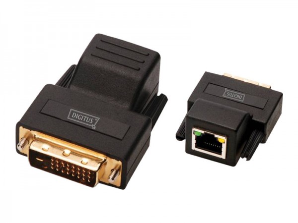 DIGITUS Estensore DVI via CAT5 / CAT6 - RJ-45 F - DVI-D M - Nero