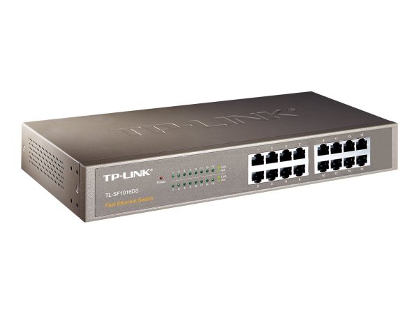 TP-LINK TL-SF1016DS - Non gestito - Fast Ethernet (10/100) - Full duplex - Montaggio rack