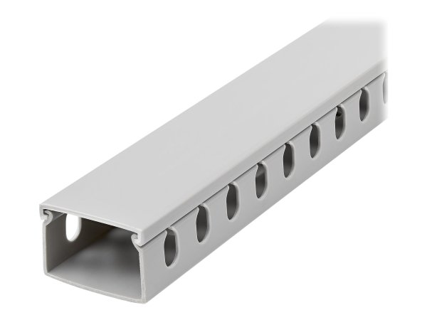 StarTech.com Open Slot Cable Management Raceway with Cover 1-1/2" 38mm W x 1" 25mm H 6.5ft 2m