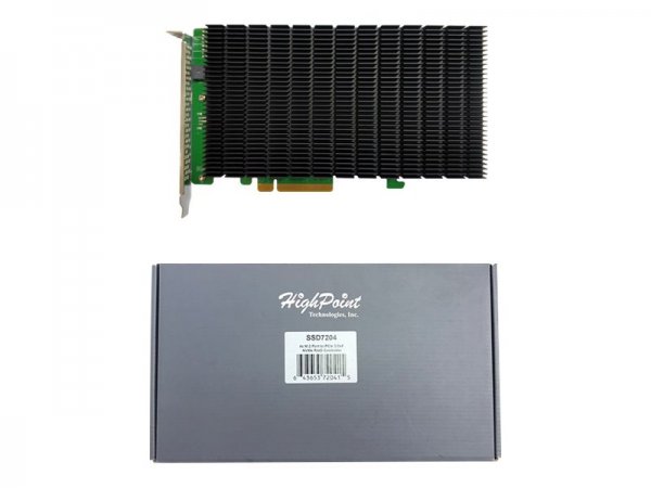 HighPoint SSD7204 - M.2 - PCI Express x8 - 7 Gbit/s - 920585 h - CE - FCC - RoHS - REACH - WEEE - Wi