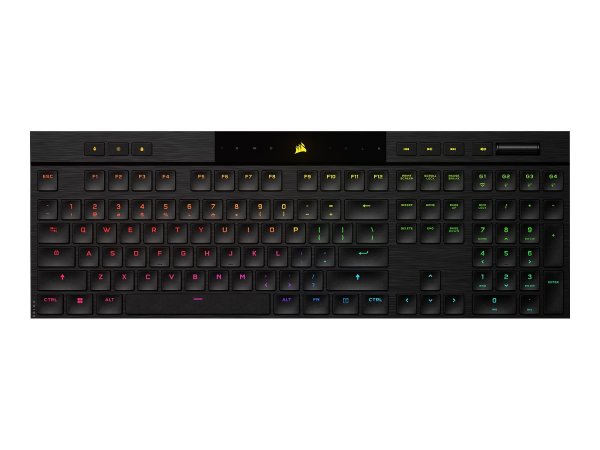 Corsair K100 RGB AIR - Con cavo e senza cavo - USB + RF Wireless + Bluetooth - Interruttore a chiave