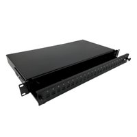 AVIZIO FO Panel Fiber 24xSC 48.30cm 19" schwarz FOP-1U-24SCS-C - Vetroresina (lwl) - Modulo rack