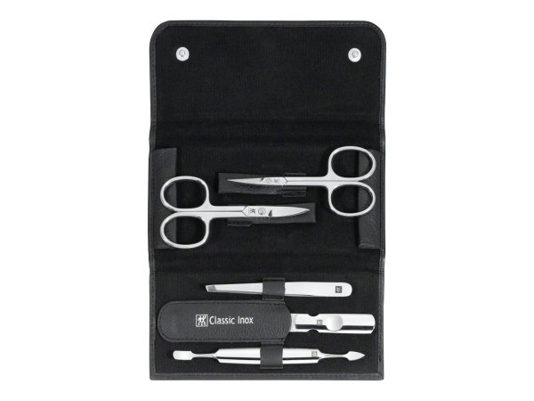 Zwilling CLASSIC INOX Dr.kn-Etui Rindleder schwarz 5-tlg. 97458-004