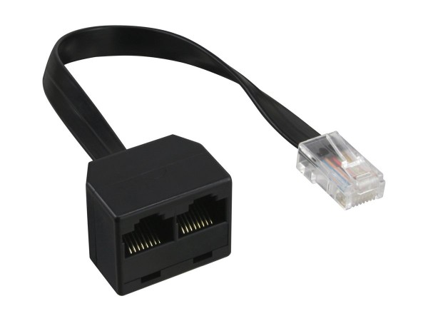 InLine Distributore ISDN - da 1x RJ45 M a 2x RJ45 M - (8P8C) - 15cm - senza res.