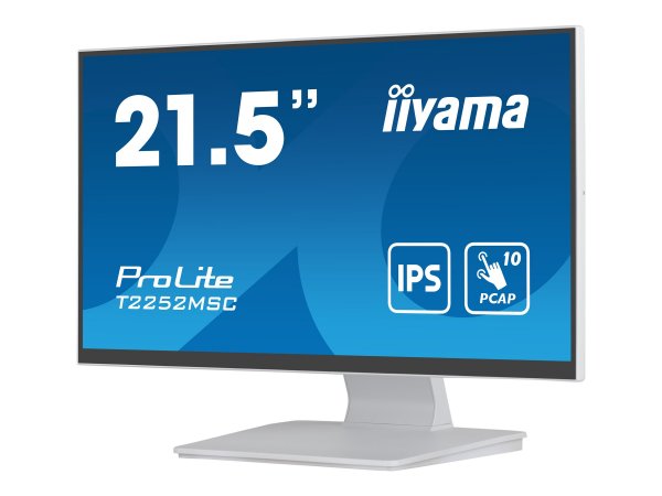 Iiyama ProLite T2252MSC-W2 - 54,6 cm (21.5") - 1920 x 1080 Pixel - Full HD - LCD - 5 ms - Bianco