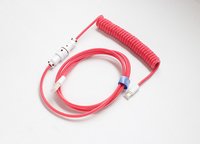 Ducky Premicord Apple Red Spiralkabel USB Typ C auf A - 1.8m